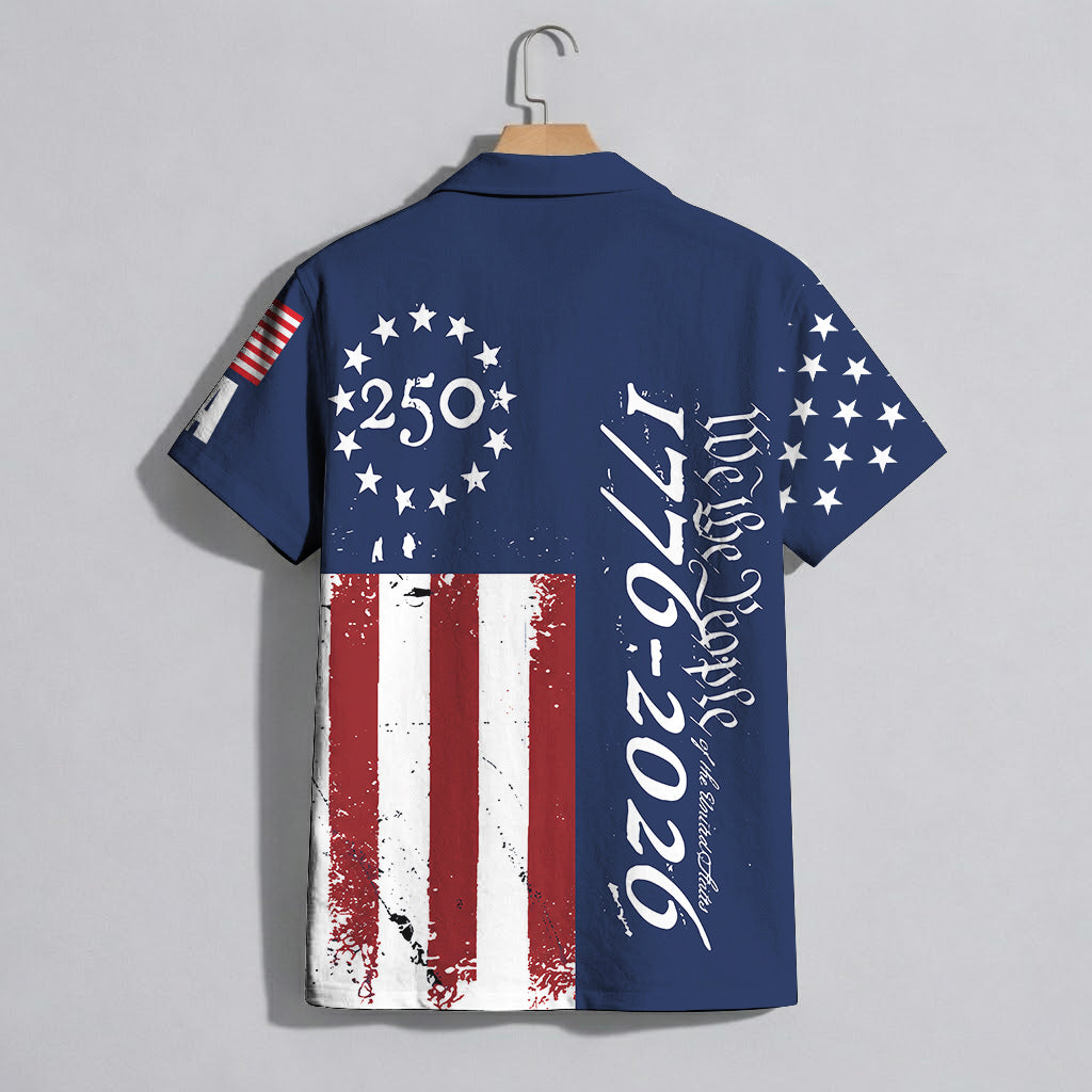 250 Years of Freedom 1776 - 2026 Eagle Patriotic Hawaiian Shirt