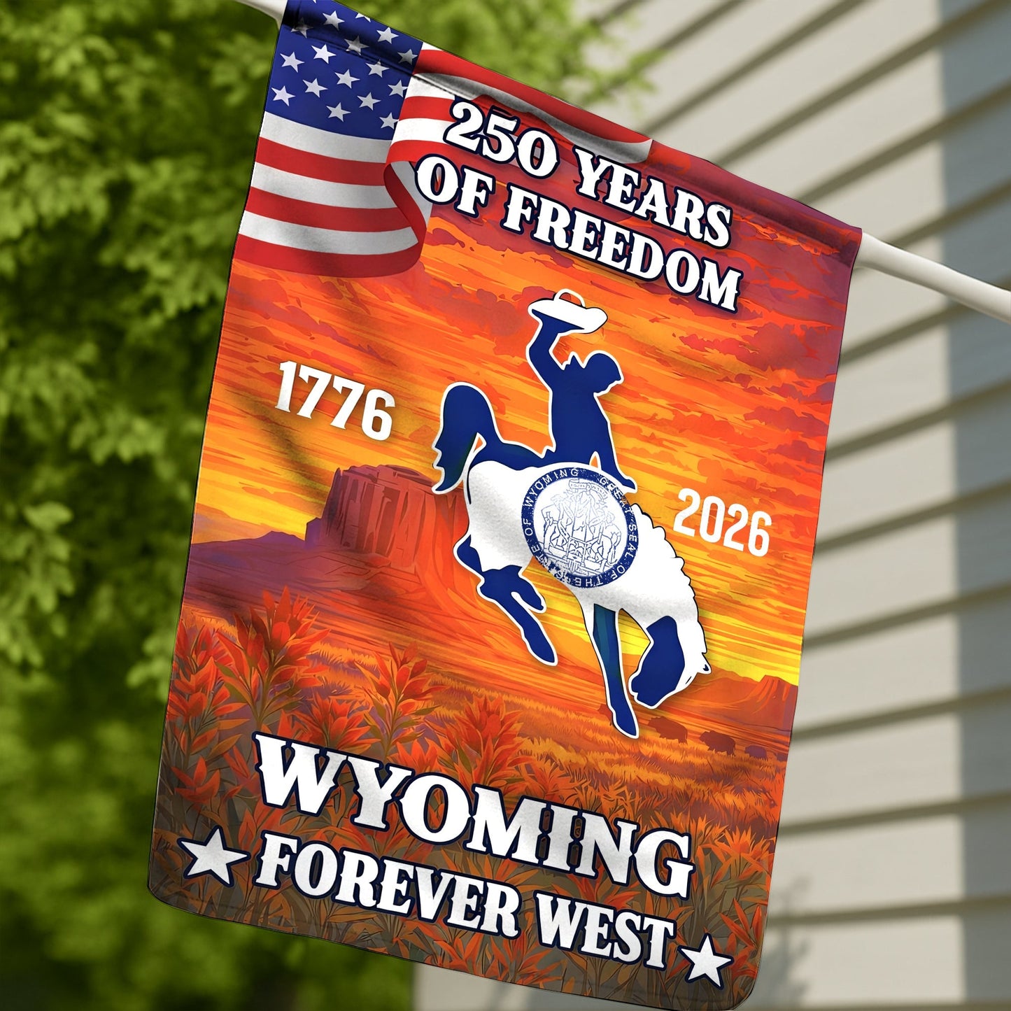 USA 250th Anniversary Garden Flag, 2026 Patriotic Horse Yard Banner, Semiquincentennial Decor ,Veteran Gift Outdoor