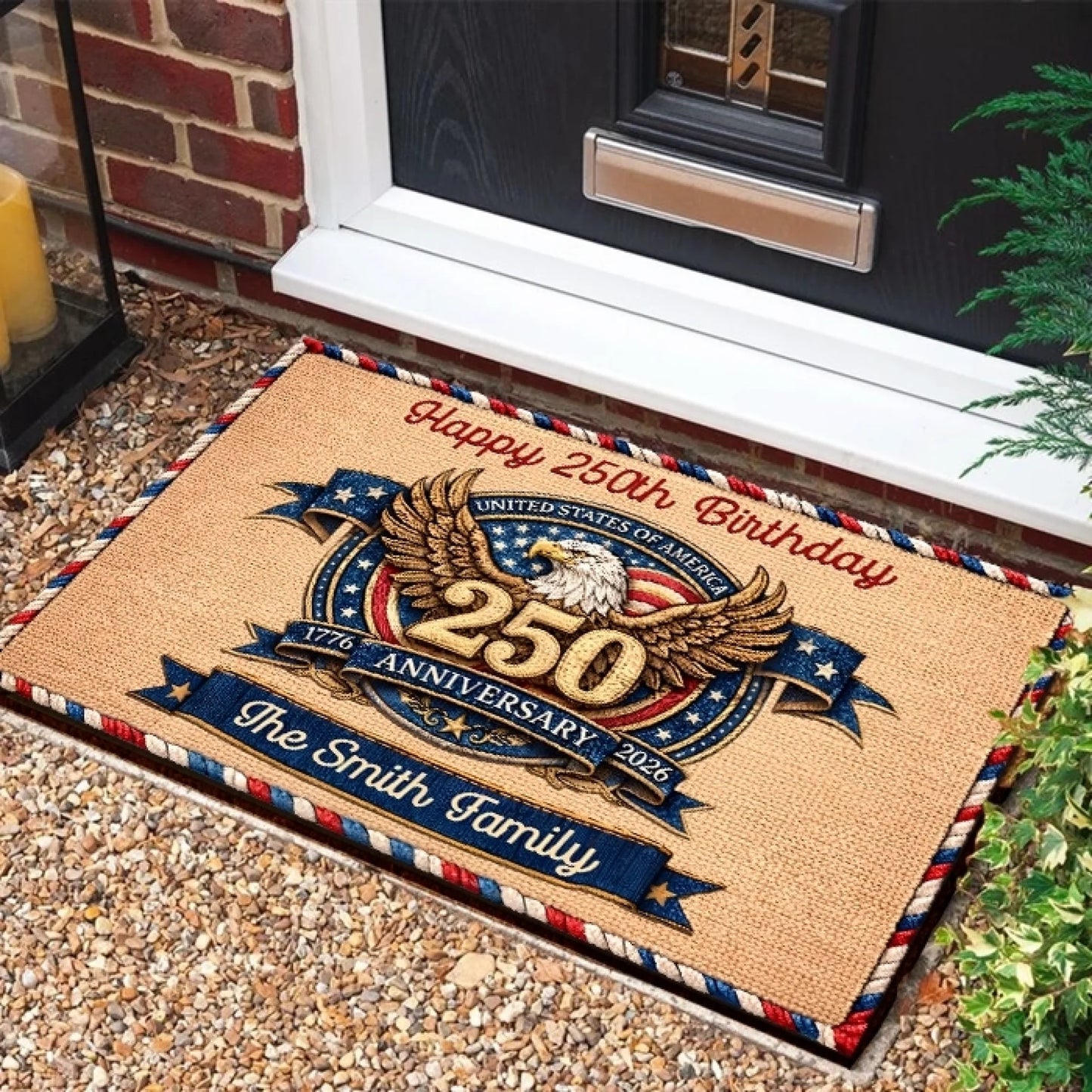 Personalized Doormat - 250th Anniversary 1776 2026 United States