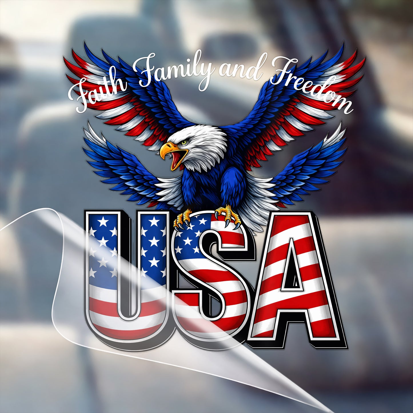 π₯ LIMITED TIME OFFER β 250th Anniversary USA Eagle Patriotic UV DTF 3D Car Decal (Premium Quality)