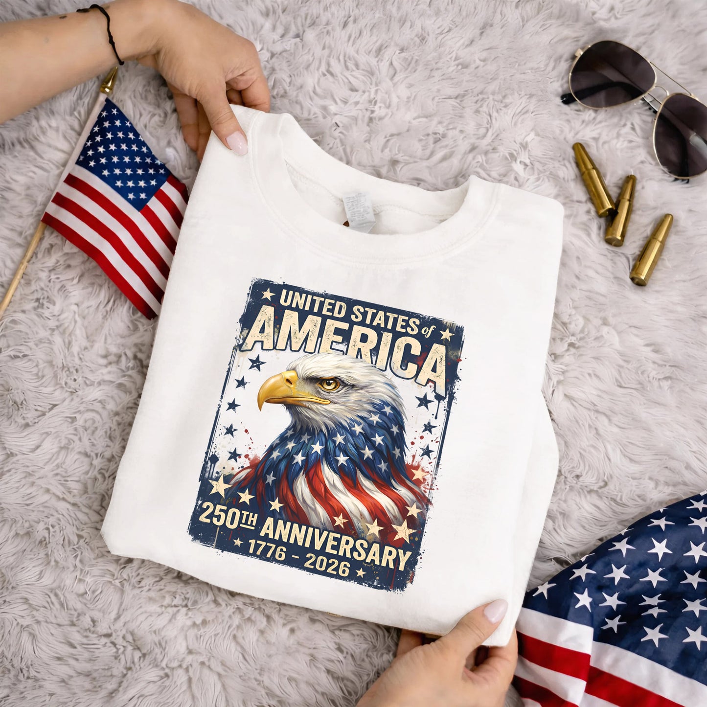 Happy 250 Years Birthday USA Shirt | Patriotic 4th of July 1776β2026 T-Shirt