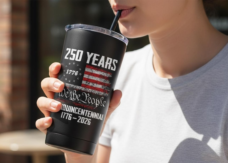 250 Years USA Tumbler for Proud Americans We The People 1776 2026