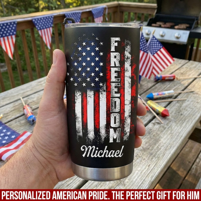 Personalized 250 Years USA Tumbler for Proud Americans We The People 1776 2026