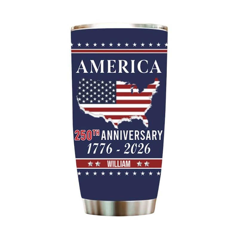 Personalized 250 Years USA Tumbler for Proud Americans We The People 1776 2026