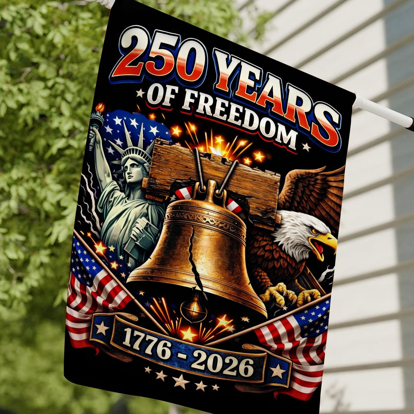 USA 250th Anniversary Garden Flag | Personalized American Pride Yard Flag | We The People Patriotic Outdoor Flag| Independence Day 1776–2026