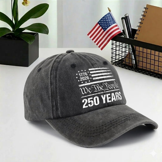 American 250th Anniversary Baseball Cap - Vintage We The People USA Flag Hat 2026