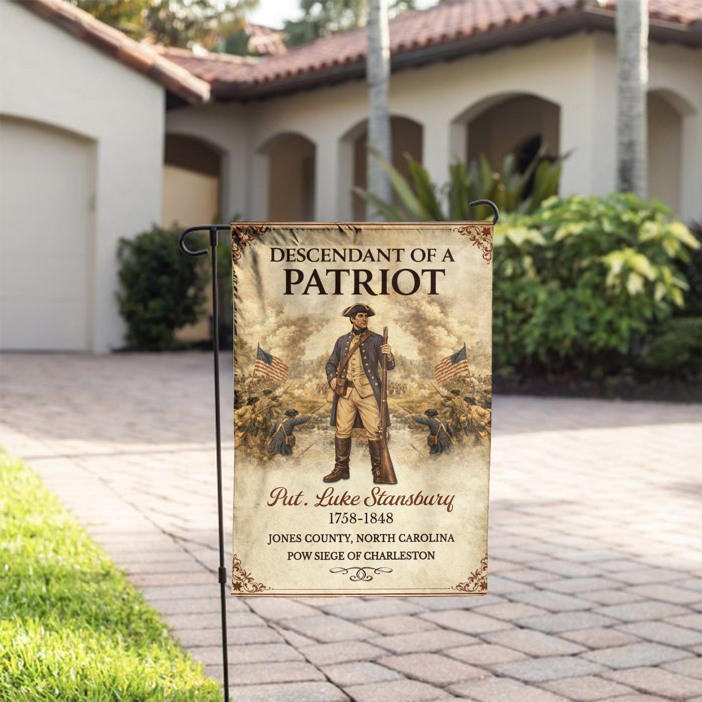 Personalized 250th Anniversary - 1776-2026 Descendant of a Patriot Flag