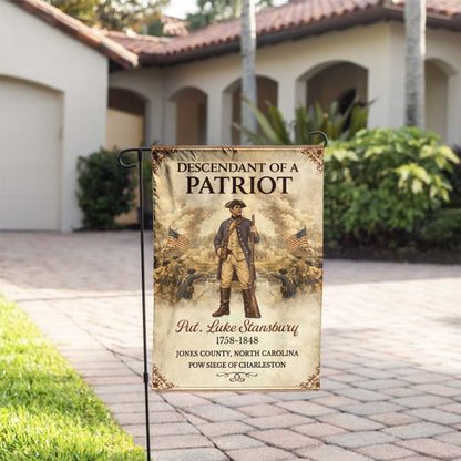 Personalized 250th Anniversary - 1776-2026 Descendant of a Patriot Flag