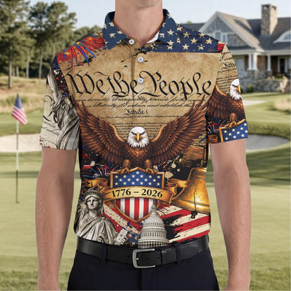 We The People Semiquincentennial Proud America 4th Of July Polo