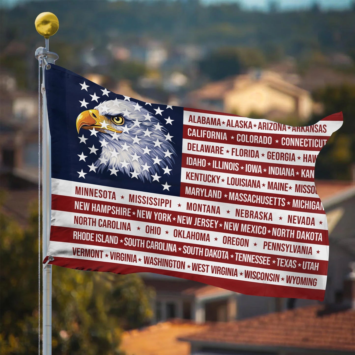 Patriotic 250th Anniversary 1776 2026 United States of America Semiquincentennial Grommet Flag
