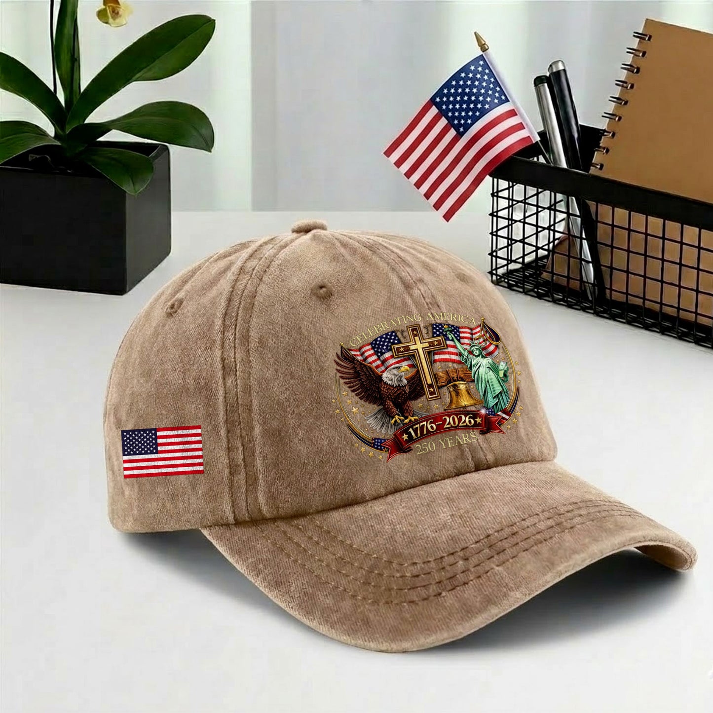 Faith Freedom America 250 Baseball Cap - 250th Anniversary Patriotic USA Hat 1776-2026 Gift