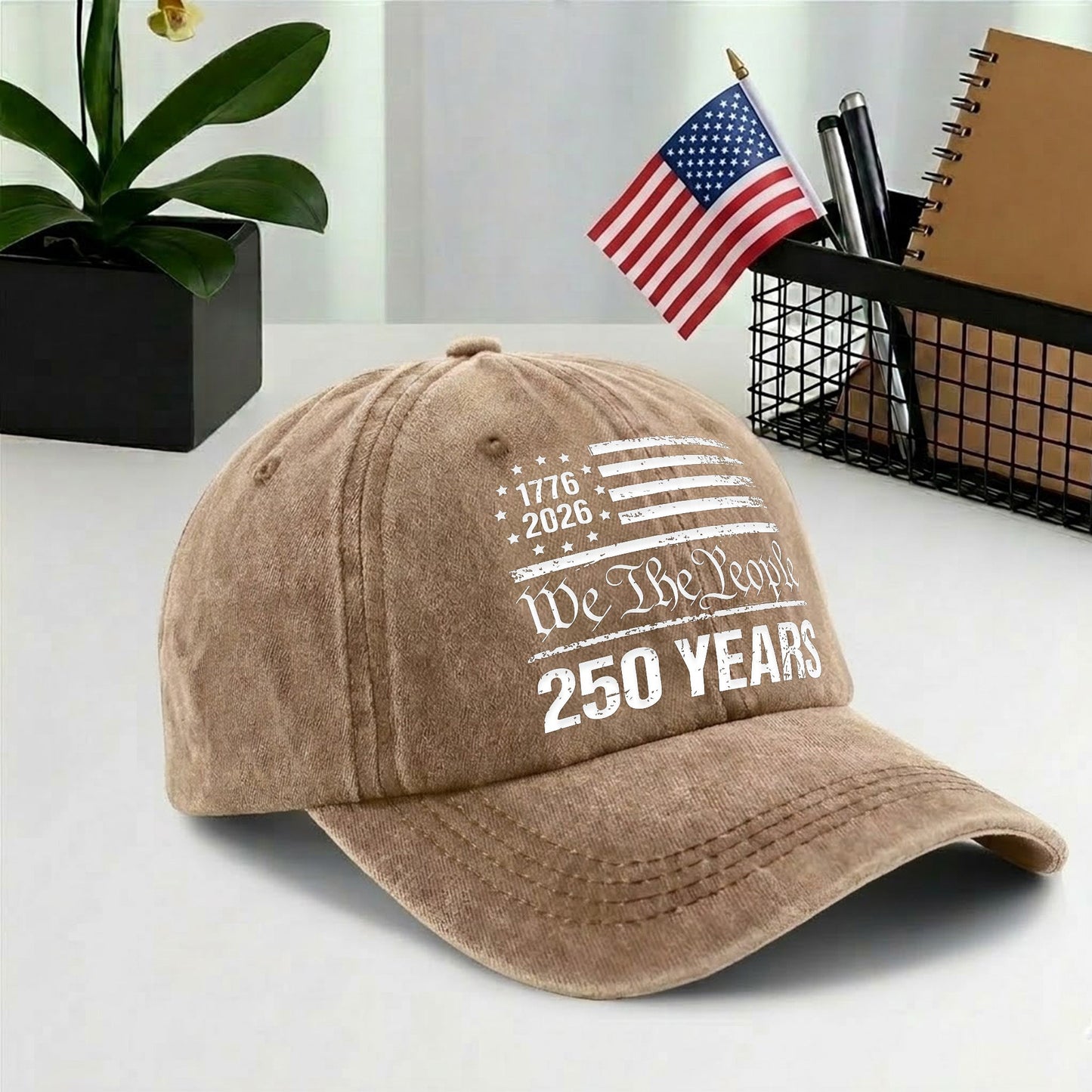 American 250th Anniversary Baseball Cap - Vintage We The People USA Flag Hat 2026