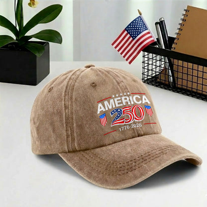 America 250 Baseball Cap 250th Anniversary USA Hat - Patriotic Vintage Cap 1776-2026 Independence Day Gift