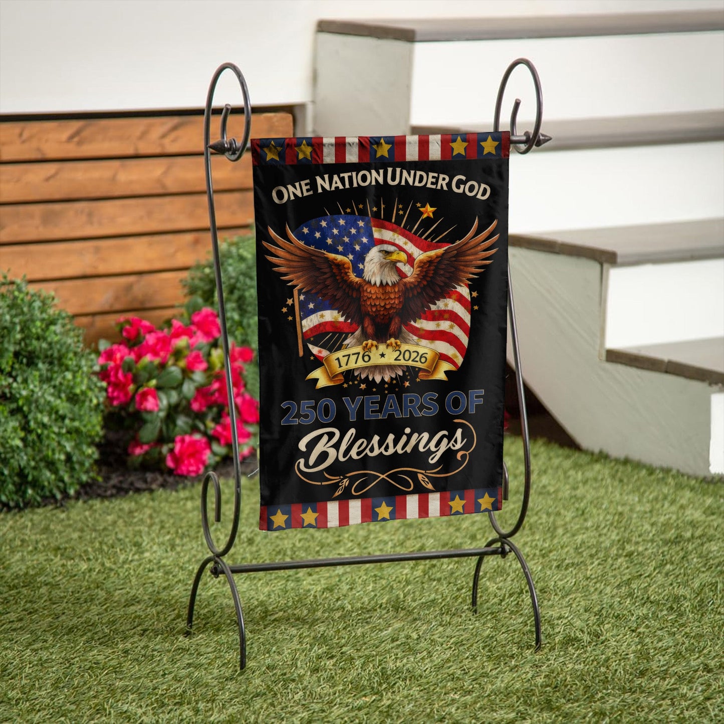 Eagle Design 250th Anniversary American Flag – One Nation Under God, 1776-2026
