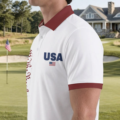 USA 250th Anniversary Polo Shirt, 1776-2026 American Flag Polo
