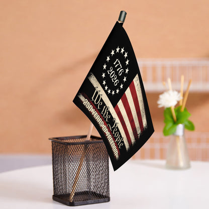 We The People 250th Anniversary Handheld Flag - 1776 to 2026 Patriotic Design