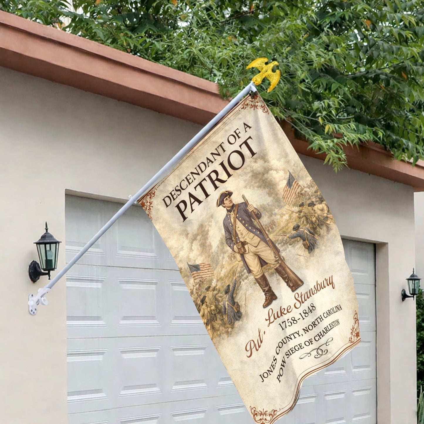 Personalized 250th Anniversary - 1776-2026 Descendant of a Patriot Flag