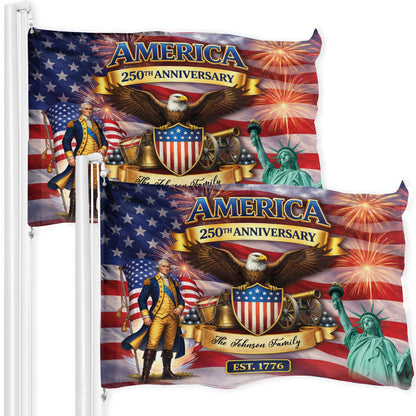 Custom Descendant of a Patriot Flag – Personalized Name & Years – American 250th Anniversary Gift – Patriotic Heritage Flag