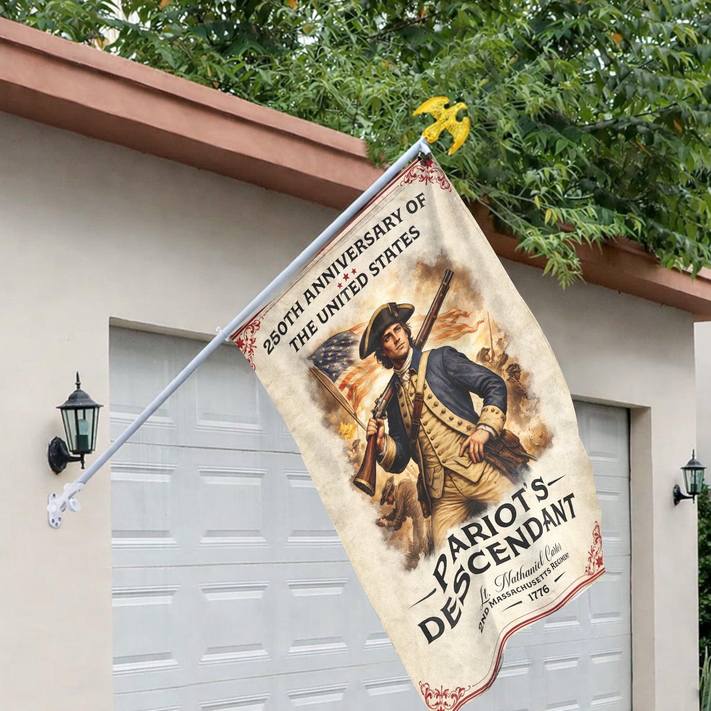 250th Anniversary Flag - Personalized Patriotic Flag with US History and Patriot Legacy