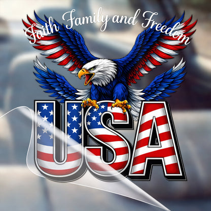 🔥 LIMITED TIME OFFER - Faith Freedom USA Eagle Cross Decal – 250th Anniversary 1776-2026 Sticker