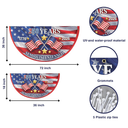 USA 250th Anniversary American Flag, Patriotic 1776 2026 Semiquincentennial Decor