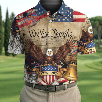 We The People Semiquincentennial Proud America 4th Of July Polo