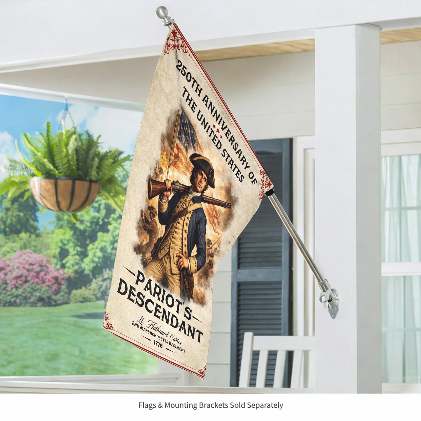 250th Anniversary Flag - Personalized Patriotic Flag with US History and Patriot Legacy