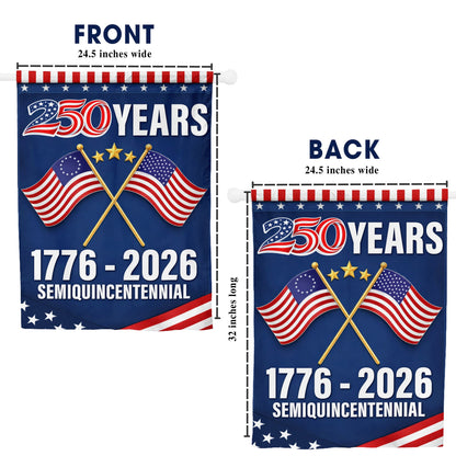American Flag 250th Anniversary Garden Flag 1776-2026 Patriotic USA Yard Flag, Semiquincentennial Decor