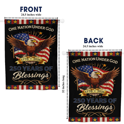 Eagle Design 250th Anniversary American Flag – One Nation Under God, 1776-2026