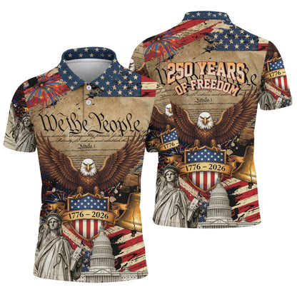 We The People Semiquincentennial Proud America 4th Of July Polo