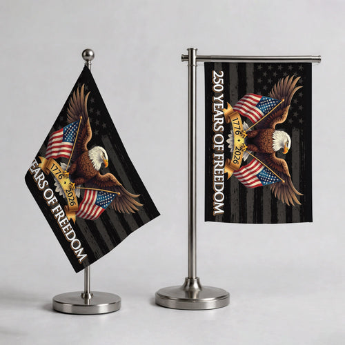 Handheld Flag 250th Anniversary USA - Bald Eagle 250 Years of Freedom 1776-2026