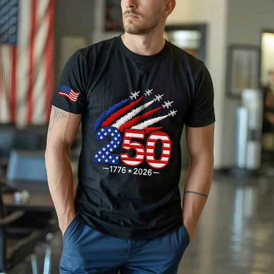 USA 250th Anniversary Shirt 1776–2026 – Patriotic American Flag Jet Unisex