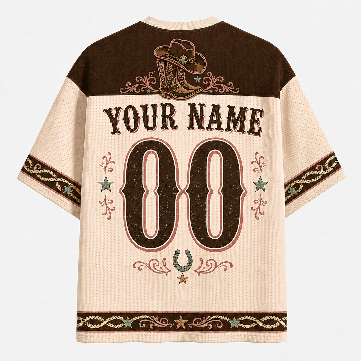 Western Country Mesh Jersey – Cowgirl Ranch Graphic
