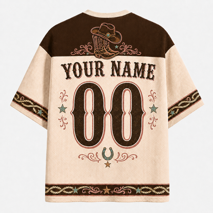 Western Country Mesh Jersey – Cowgirl Ranch Graphic