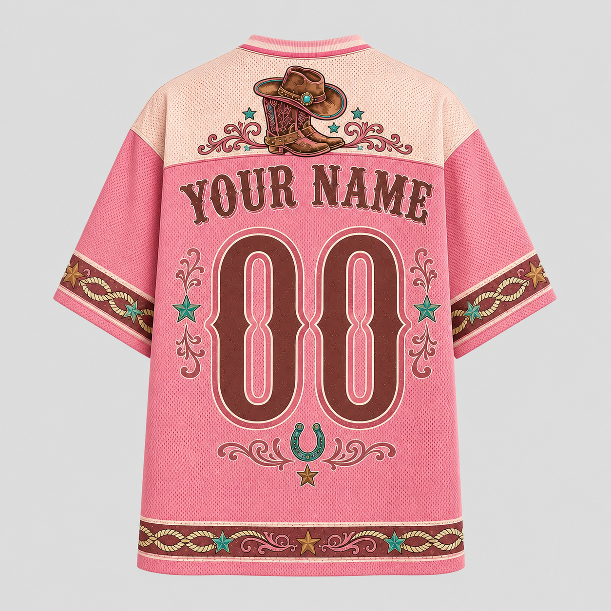 Western Country Mesh Jersey – Cowgirl Ranch Graphic
