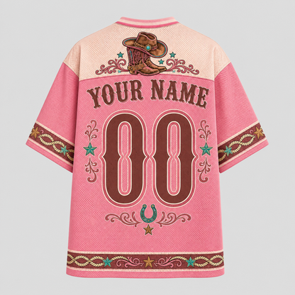 Western Country Mesh Jersey – Cowgirl Ranch Graphic