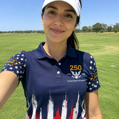 Patriotic USA 250th Anniversary 1776-2026 Polo Shirt
