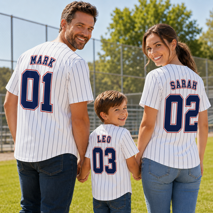 Personalized Family Baseball Jerseys – Daddy, Mommy & Rookie Matching Shirts with Custom Name and Number