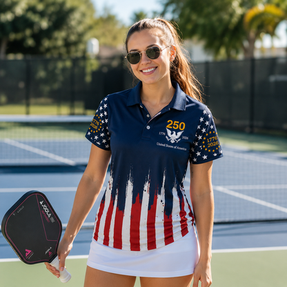 Patriotic USA 250th Anniversary 1776-2026 Polo Shirt