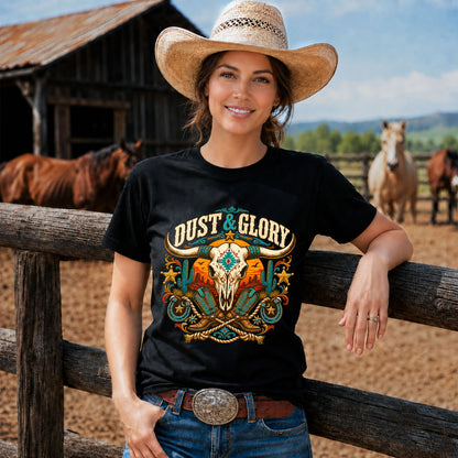 Dust & Glory Western Longhorn Graphic-Unisex Tshirt /Hoodie/Sweatshirt