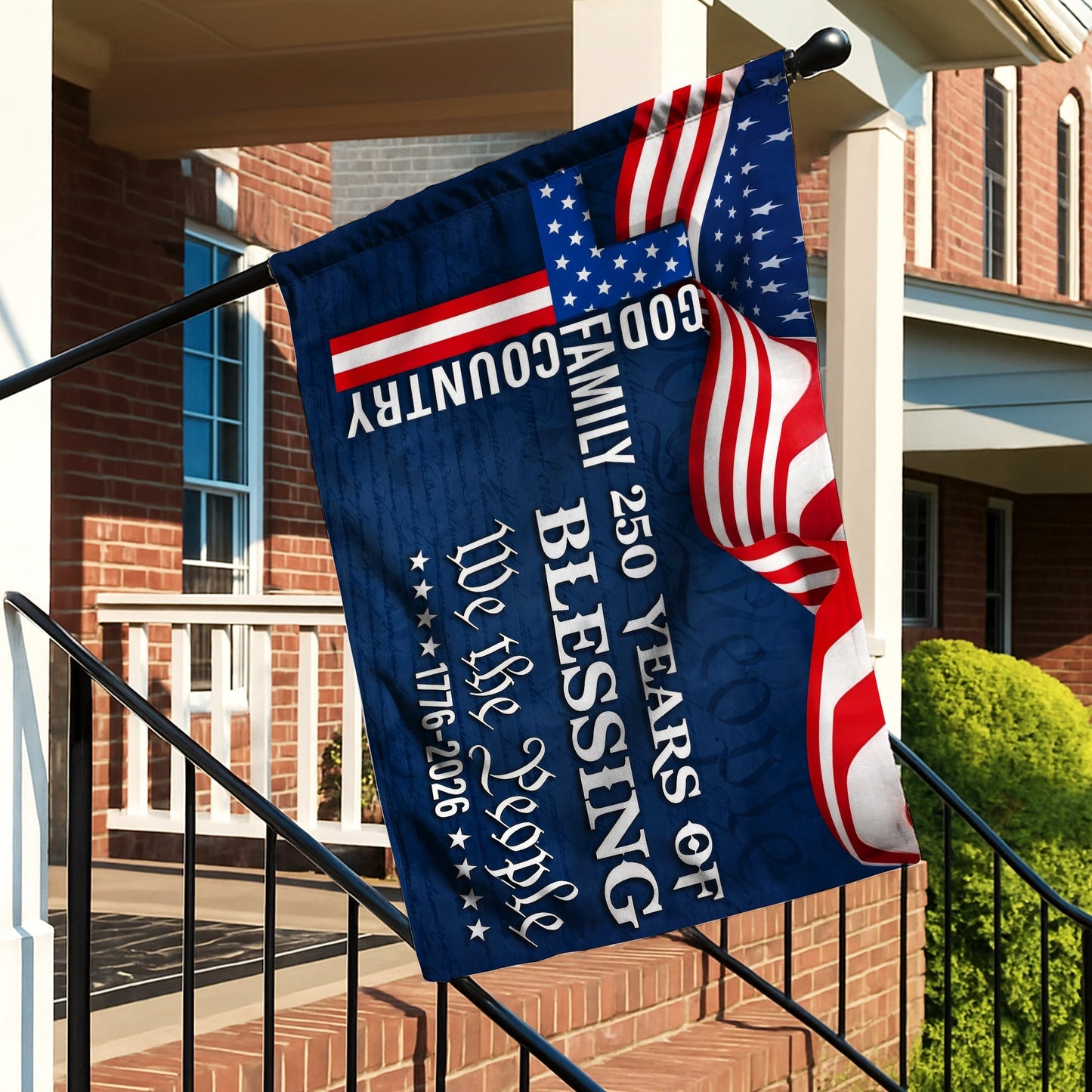 We The People American Flag, 250 Years Blessing 1776 2026
