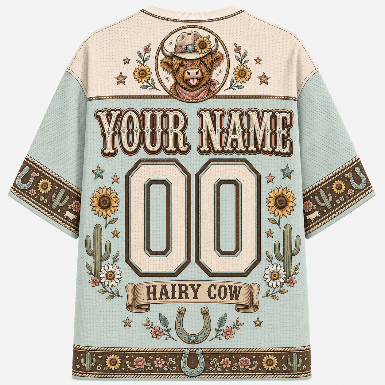 Hairy Cow Cowgirl Mesh Jersey – Western Highland Cow