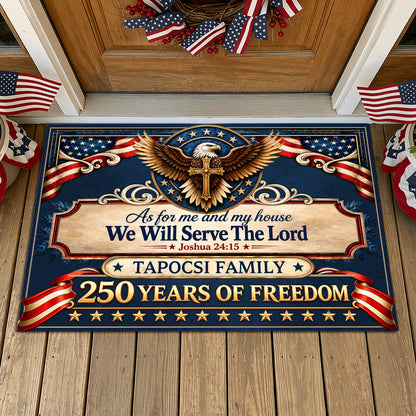 Personalized Doormat - As For Me And My House We Will Serve The Lord