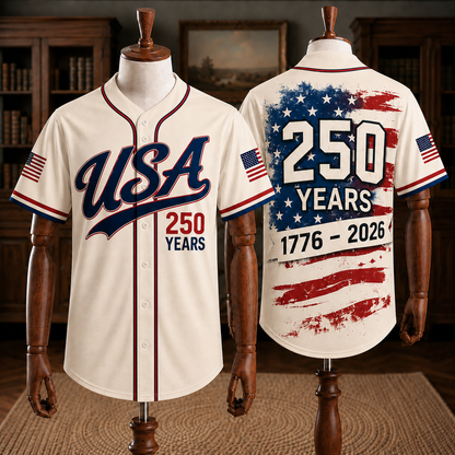 USA 250th Anniversary Horse Patriotic Baseball Jersey | Vintage 1776–2026 American Freedom Shirt