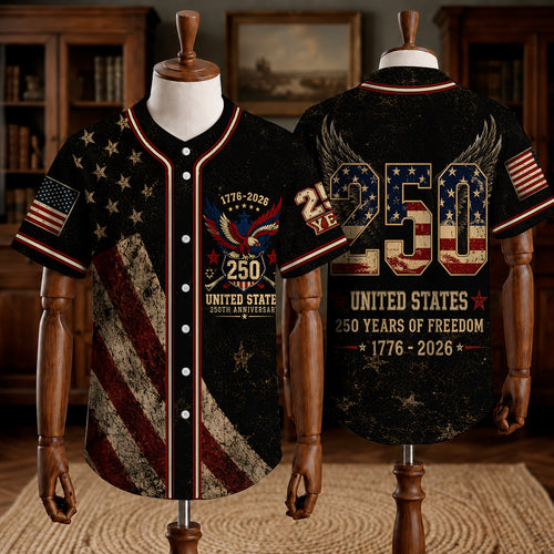 USA 250th Anniversary Horse Patriotic Baseball Jersey | Vintage 1776–2026 American Freedom Shirt