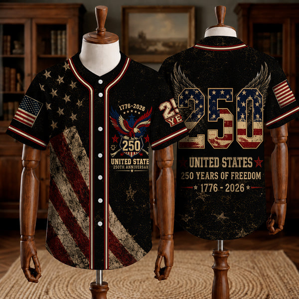 USA 250th Anniversary Horse Patriotic Baseball Jersey | Vintage 1776–2026 American Freedom Shirt