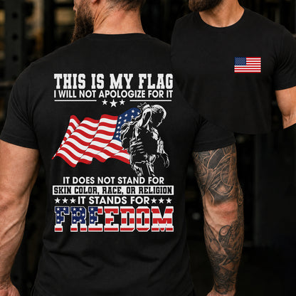 This Is My Flag Freedom Shirt, Patriotic American Flag Tee, USA Pride T-Shirt, Fourth of July Shirt, Gift for Veterans