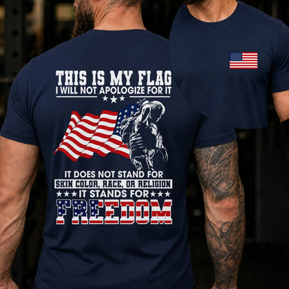 This Is My Flag Freedom Shirt, Patriotic American Flag Tee, USA Pride T-Shirt, Fourth of July Shirt, Gift for Veterans