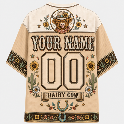 Hairy Cow Cowgirl Mesh Jersey – Western Highland Cow