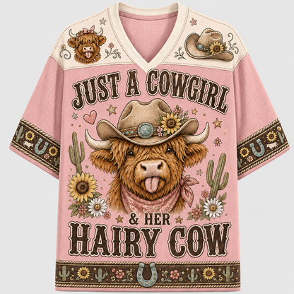Hairy Cow Cowgirl Mesh Jersey – Western Highland Cow